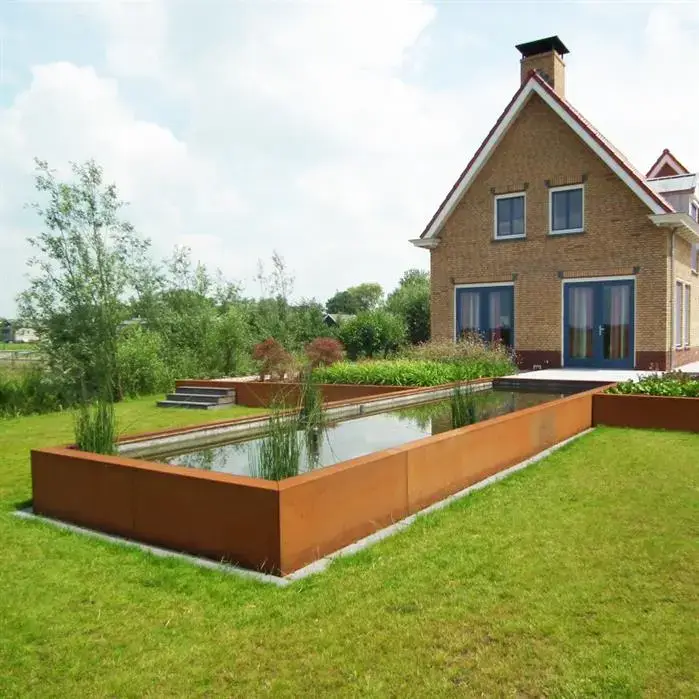 Vijverbak cortenstaal of aluminium: voordelen, maten en waar je op let?
