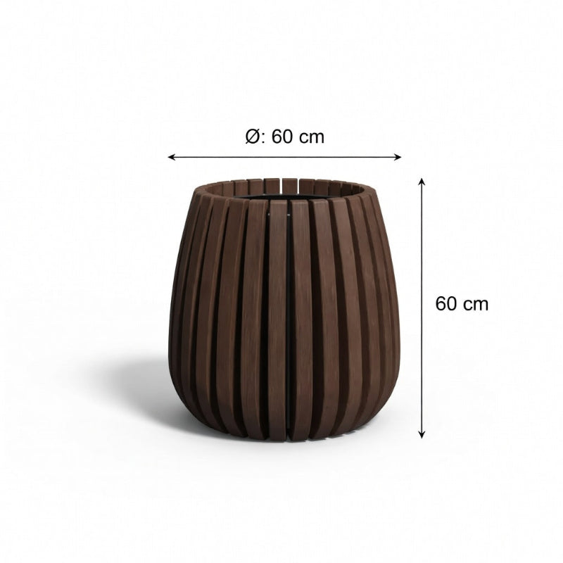 plantenbak bamboe rond