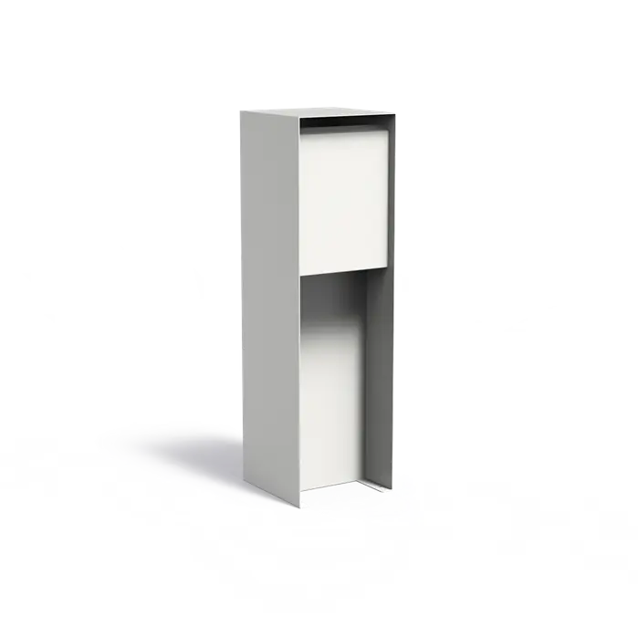 Stehender Briefkasten Aluminium | FLYN | 350 x 350 x 1200 mm