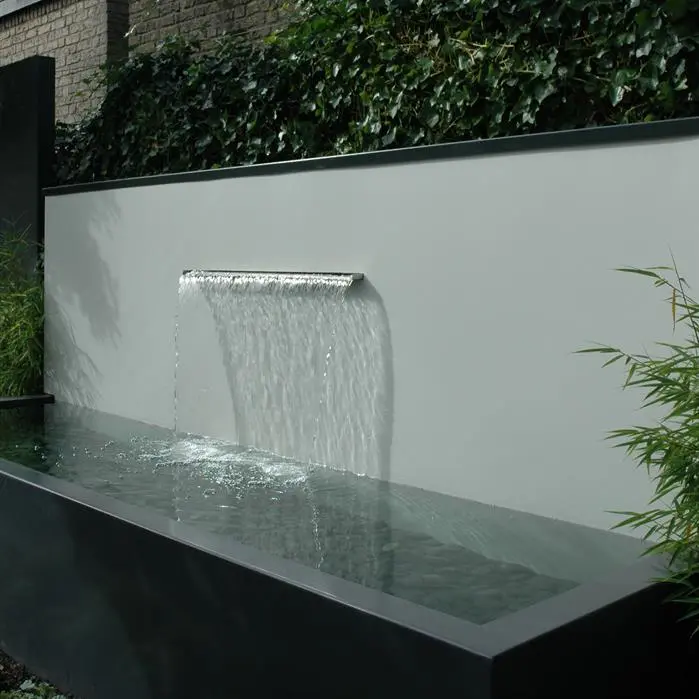 Vijvermuur Aluminium Met Waterval | Vast