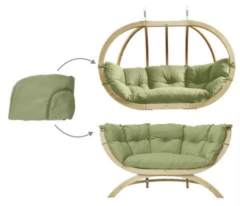 Kussenhoes voor Globo Royal Chair en Siena Due - Olijfgroen