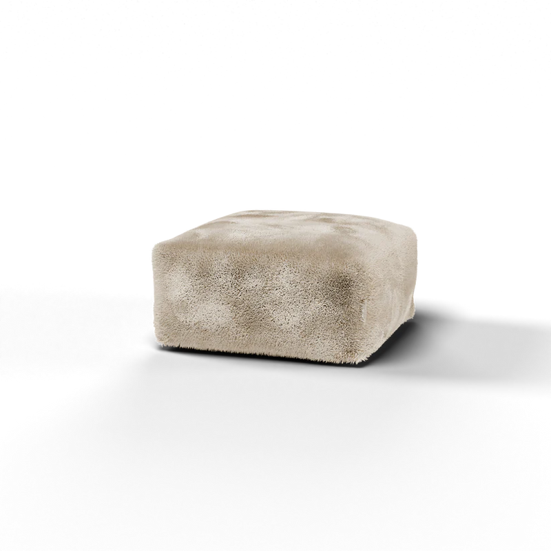 Laui Lounge™ | Doodle Square Pouf | Creme
