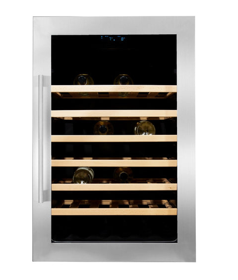 Vinata Serottini wijnkoelkast  - glazen deur met RVS rand - 48 flessen