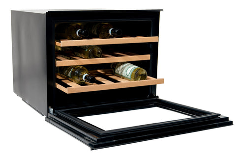Vinata Soprana wijnkoelkast - glazen deur met RVS rand - 24 flessen