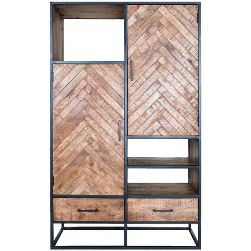 Visgraat Buffetkast Bruin Mangohout - 180 x 110 cm - Viktor