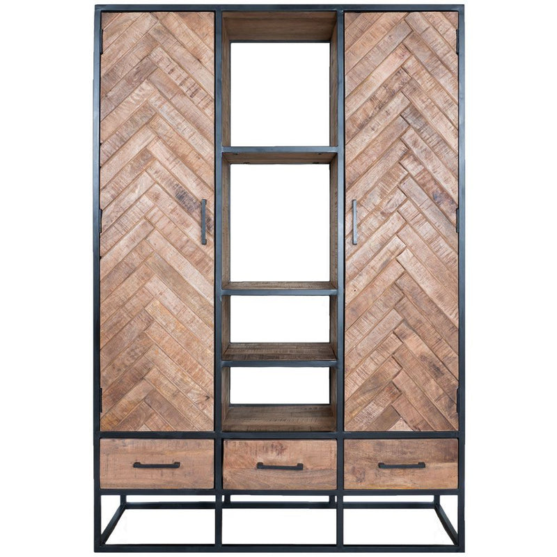 Visgraat Buffetkast Bruin Mangohout - 180 x 120 cm - Jules