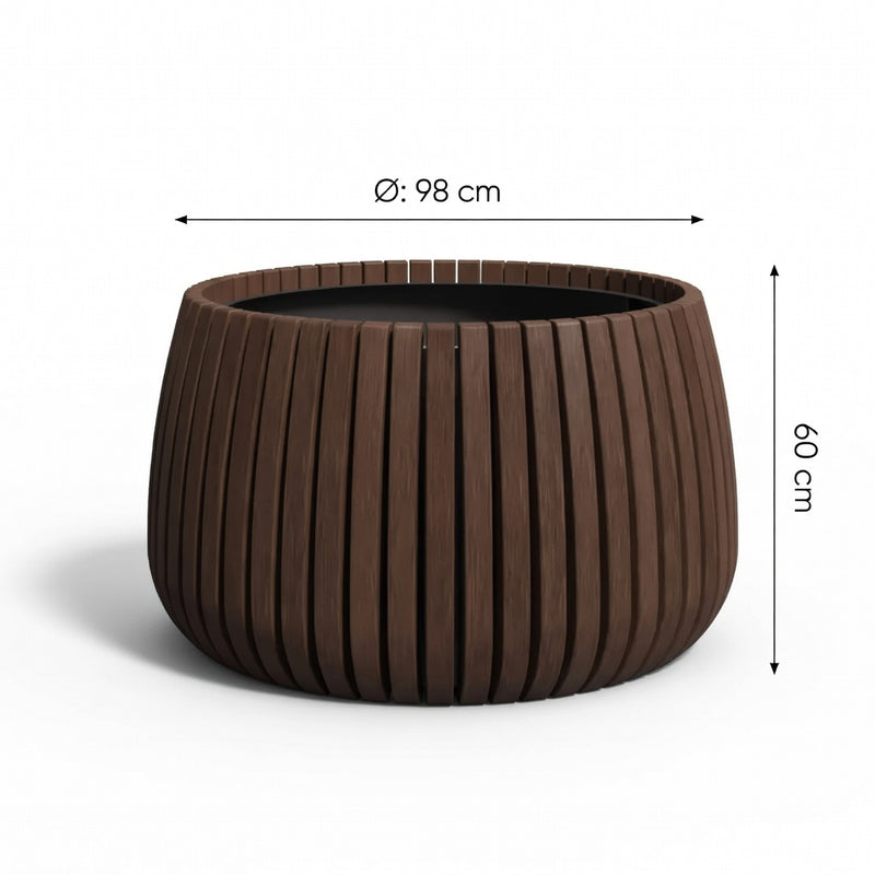 plantenbak bamboe rond