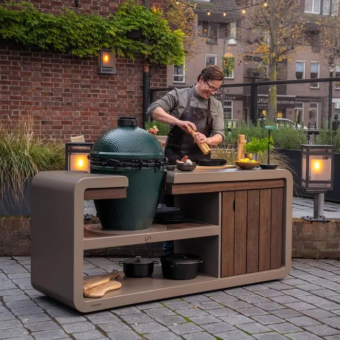 Cuisine extérieure 200 cm + Big Green Egg L