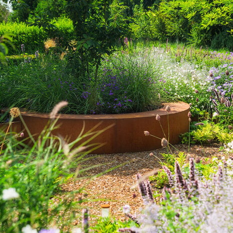 Mur corten avec assise 50 cm Revert