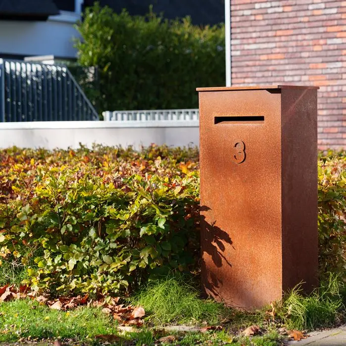 Paketbriefkasten Cortenstahl CASE 120 cm
