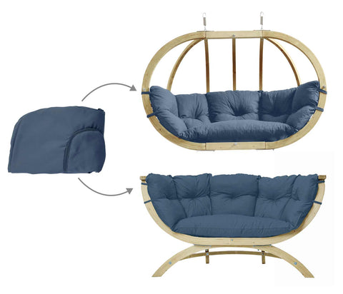 Kussenhoes voor Globo Royal Chair en Siena Due - Marineblauw