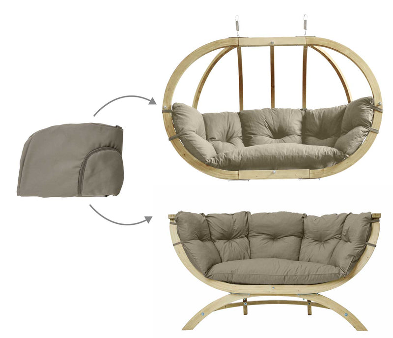 Kissenbezug mit Füllung Globo Royal Chair Taupe
