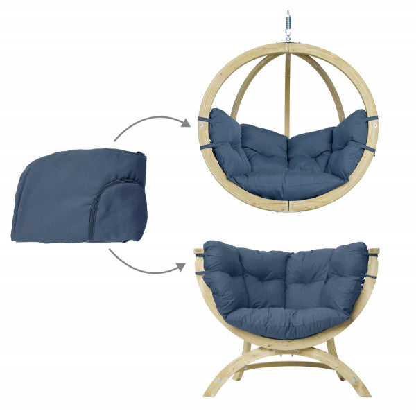 Kussenhoes + vulling Globo/Siena Uno Blauw