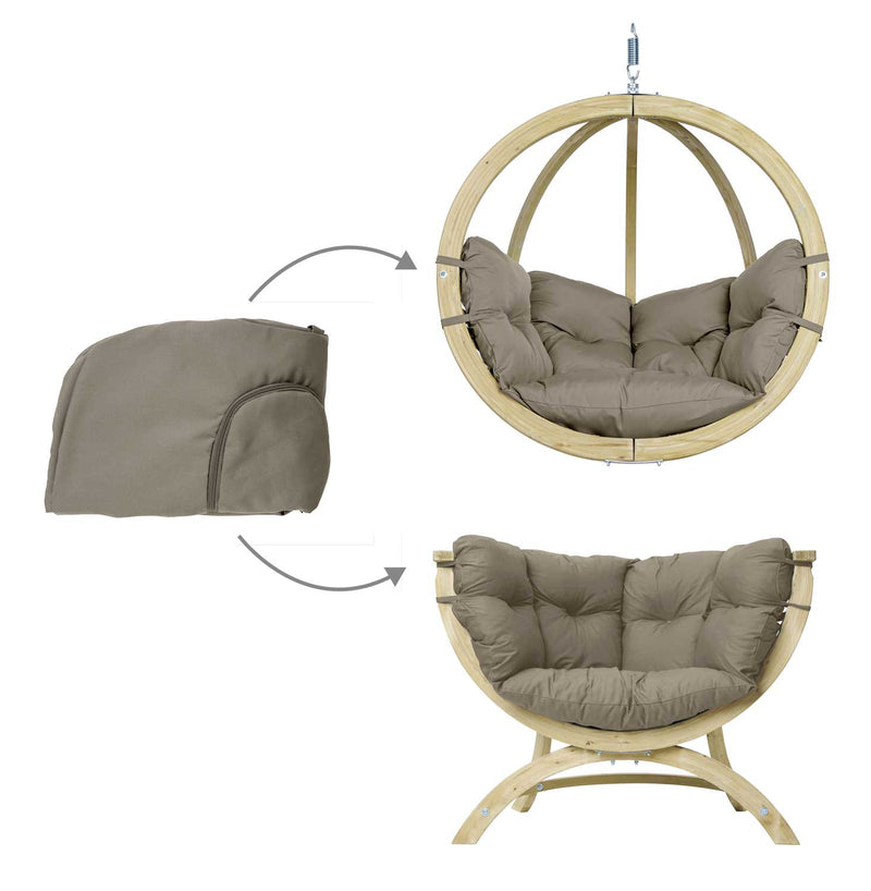 Kussenhoes + vulling Globo/Siena Uno Taupe