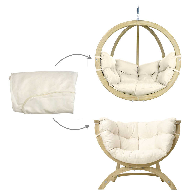 Kussenhoes met vulling voor Globo Chair en Siena Uno - Wit