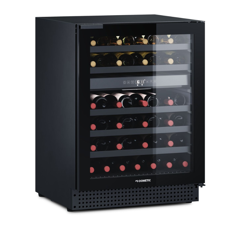 Dometic Wijnkoelkast | Glazen deur | 2 Temperatuurzones | Black Edition | 46 flessen