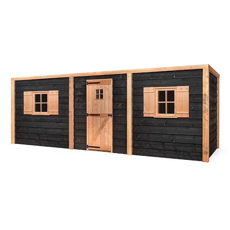 Houten Schuur Prefab Volente Bosrijk | Luxe Douglas Tuinberging | 564 x 196 x 208 cm