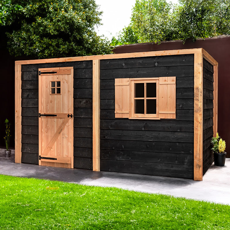 Houten Schuur Prefab Volente Linde | Luxe Douglas Tuinberging | 381 x 196 x 208 cm