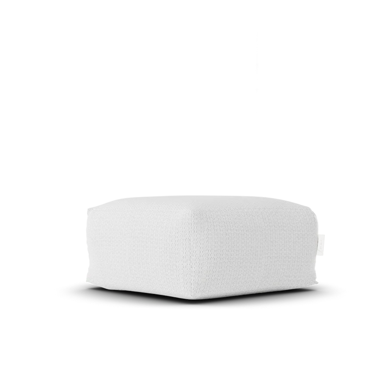 Laui Lounge™ | Boho Square Pouf | White