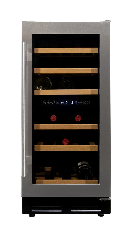 Vinata Martino wijnklimaatkast - glazen deur met RVS rand - 30 flessen