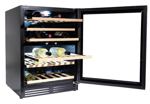 Vinata Vernale wijnklimaatkast - glazen deur met RVS rand - 51 flessen