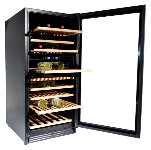 Vinata Grivola wijnklimaatkast - glazen deur met RVS rand  - 110 flessen