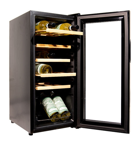 Vinata Lavina wijnkoelkast - vol glazen deur - 18 flessen