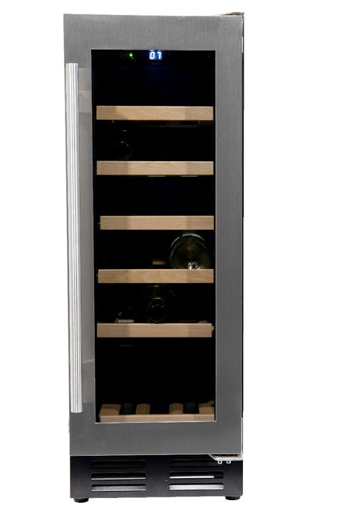 Vinata Tenibres wijnkoelkast- glazen deur met RVS rand - 18 flessen
