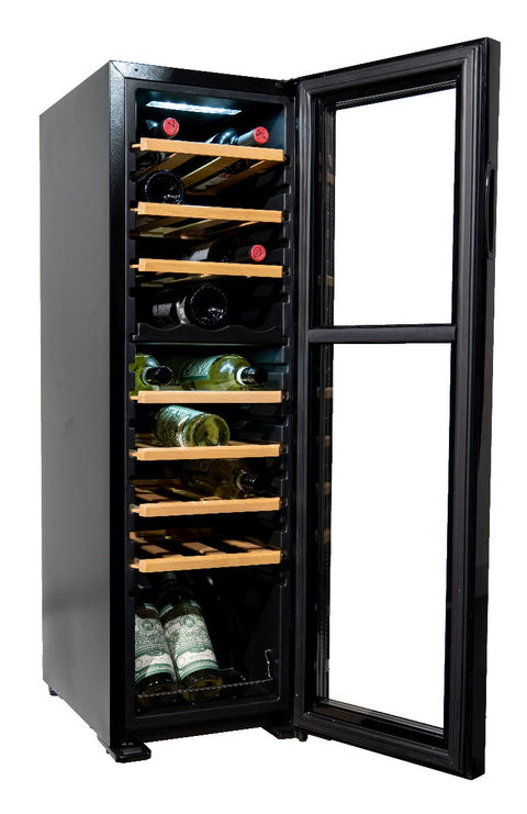 Vinata Bianco wijnkoelkast - vol glazen deur - 27 flessen