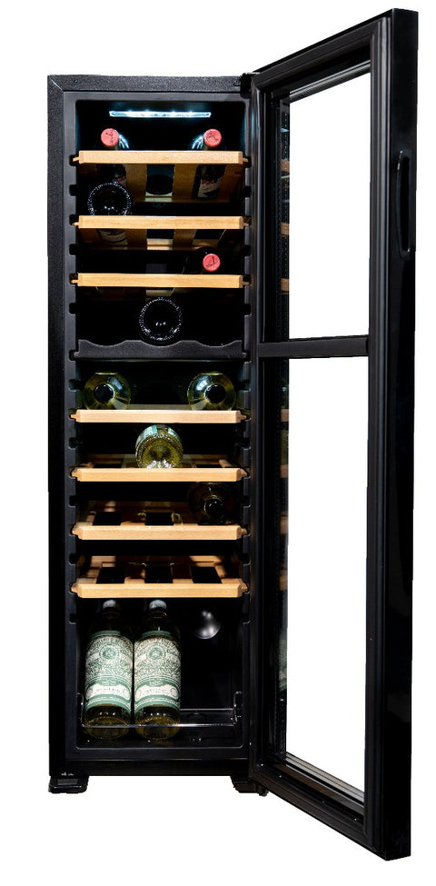 Vinata Bianco wijnkoelkast - vol glazen deur - 27 flessen