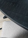 Eettafel Ovaal 220 cm - Zwart Mangohout Visgraat - Zula